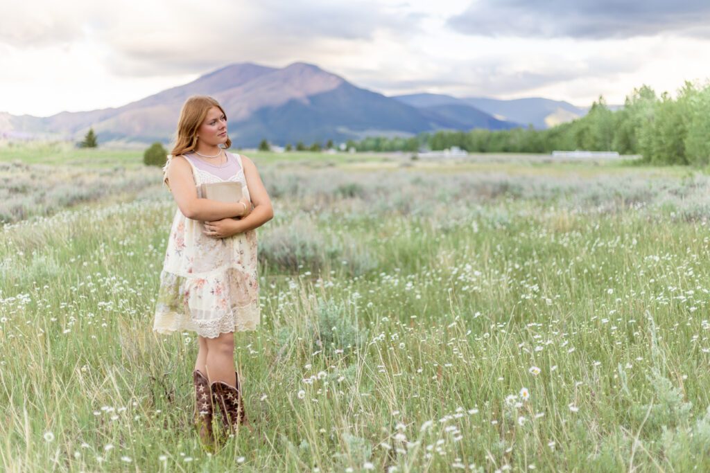 Iris Field & Mountain Senior Session