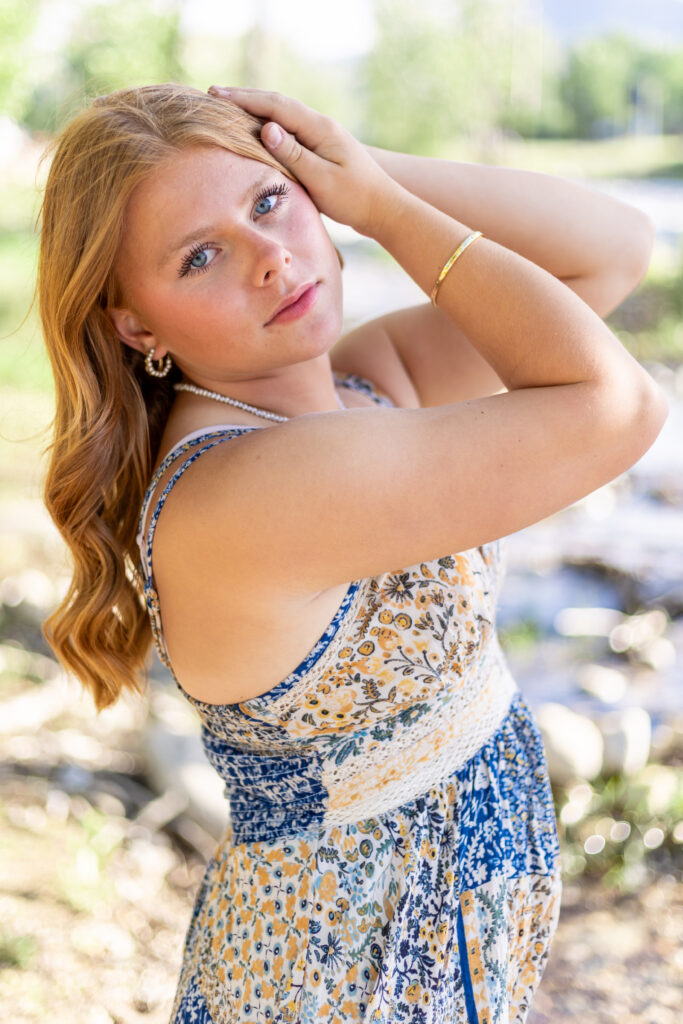 Iris Field & Mountain Senior Session