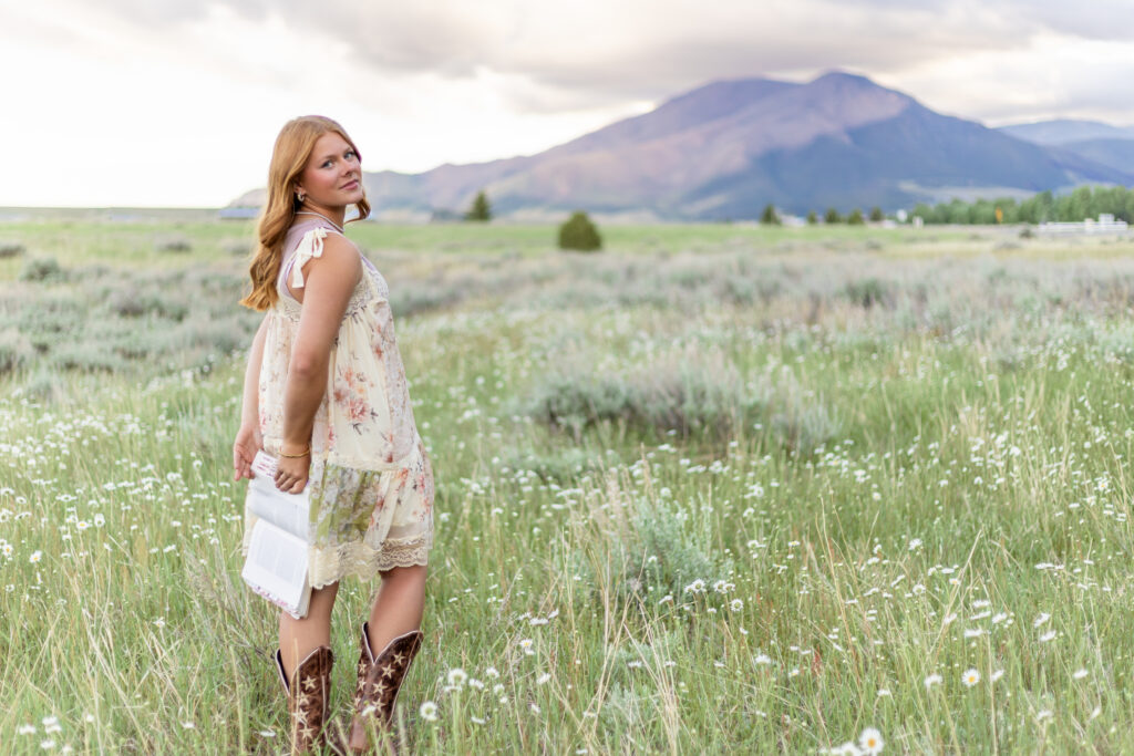 Iris Field & Mountain Senior Session
