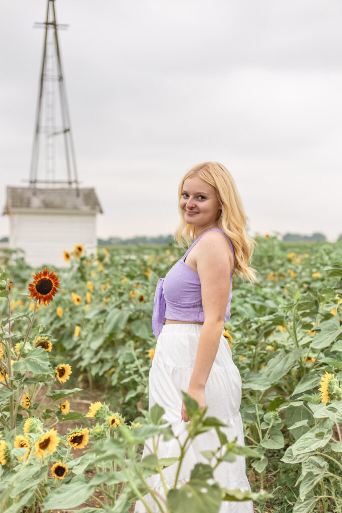 Downtown & Flower Field Senior Portraits