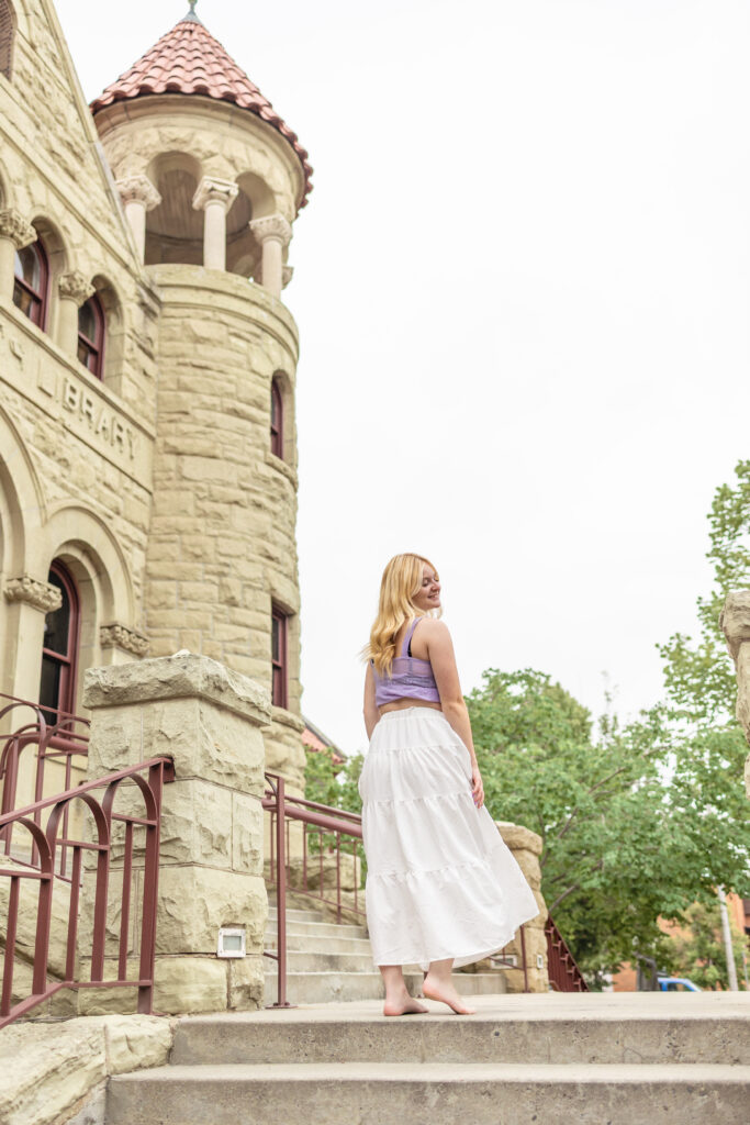 Downtown & Flower Field Senior Portraits